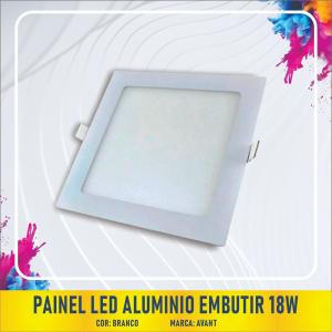Painel de Led quadrado de embutir 18W      